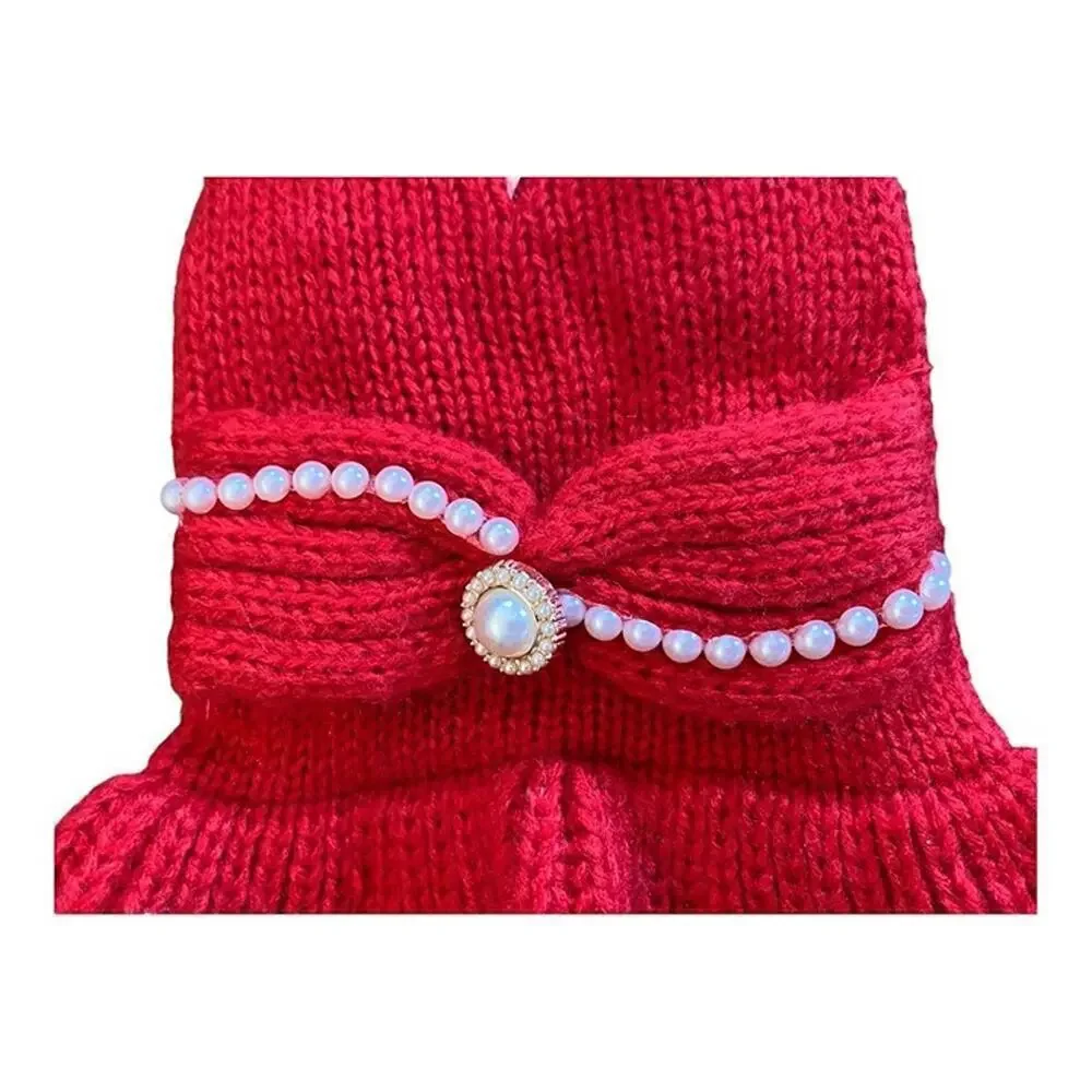 NWT Cyeollo Dog Apparel Dress Red Knit Short Sleeve Size XS Jewel Accents